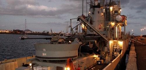 Lanzarote recibió al patrullero "Grosa" de la Armada Española