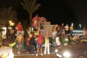 Lanzarote se sumó a la celebración blaugrana