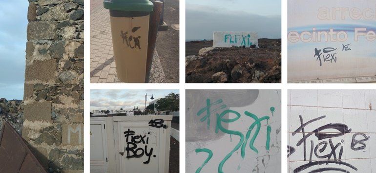 La Policía Local identifica a otro grafitero, al que atribuye unas 100 pintadas "vandálicas" en Arrecife