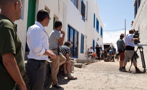 Famara acoge el rodaje de la película 'Un verano en Lanzarote', que emitirá la televisión alemana