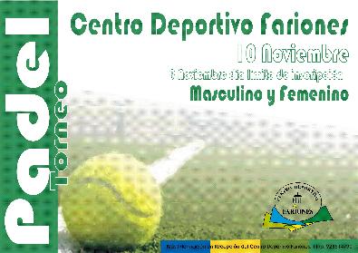 El centro Deportivo Fariones organiza un nuevo Torneo de Padel