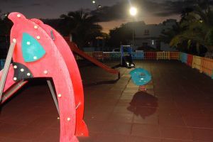 Finalizada la obra de alumbrado del parque infantil de la calle San Borondón de Playa Honda