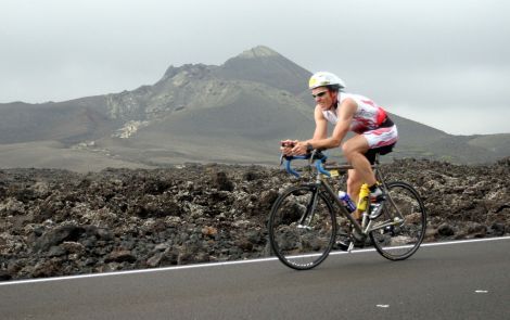 Ciclista en Lanzarote