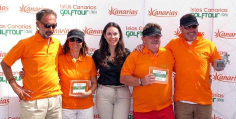 Juan Manuel Rodríguez Tello y Jorge de Puig y de Olano, ganadores de la final del circuito Islas Canarias Golf Tour 2008