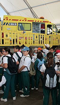 Las Jornadas del Día de la Salud reunieron a los niños con los cuerpos de Seguridad y Emergencias