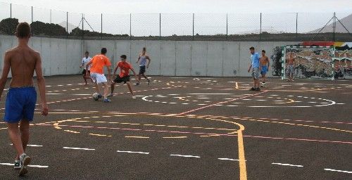 Inauguración de la cancha multiusos de Las Caletas