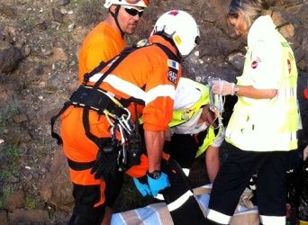 Un hombre de 60 años es rescatado tras precipitarse por el barranco de La Cinta, en Yaiza