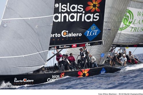 17 y Atermis, primeros líderes del campeonato del mundo de RC44 Islas Canarias Puerto Calero