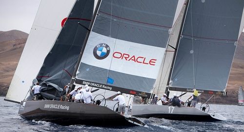 El 17 sigue su marcha triunfal y está a un punto de ganar el mundial RC44´ Islas Canarias Puerto Calero en Match Race