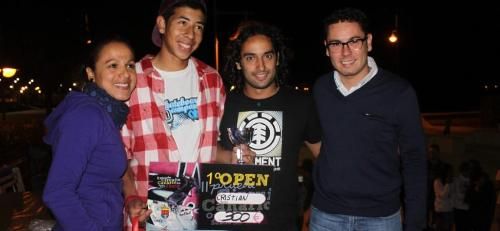 Marcelo Rocco y Cristian Estrada, vencedores del Campeonaro de Skateboard celebrado en Arrecife