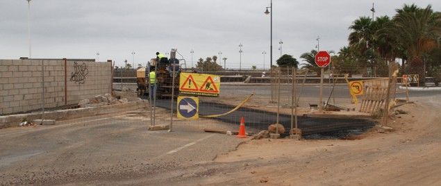 Los trabajos de pluviales de Arrecife se han visto de nuevo ralentizados al tener que contar con menos personal del que preveía la empresa