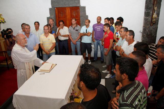 La UD Lanzarote realizó la tradicional ofrenda floral a la Virgen de Los Dolores