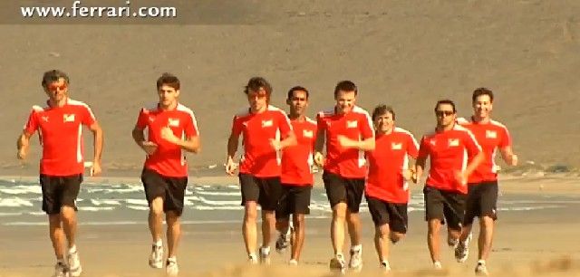 Ferrari emite un vídeo con el entrenamiento de sus pilotos en Lanzarote