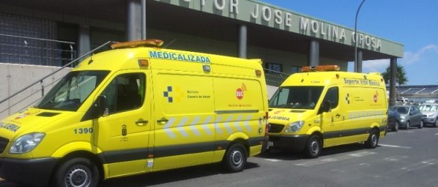 Herido al caerse de un puente en una zanja de unos dos metros de altura  en Tías