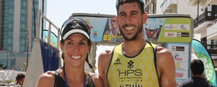 Gabriel Alemán y Delioma González, ganadores del Triatlón Real Club Náutico Ciudad de Arrecife