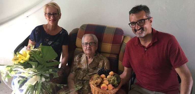 Haría felicita a Margarita Barrera por su 104 cumpleaños