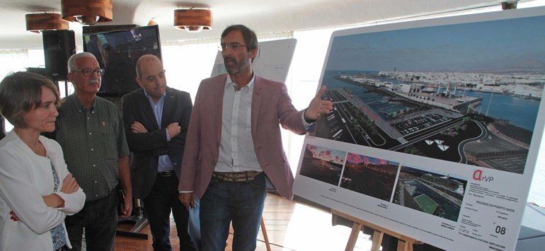 Cabildo y Autoridad Portuaria presentan el proyecto para construir dos piscinas naturales en Arrecife