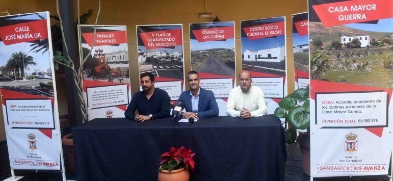 San Bartolomé presenta siete nuevas obras para "modernizar" el municipio por 1,5 millones