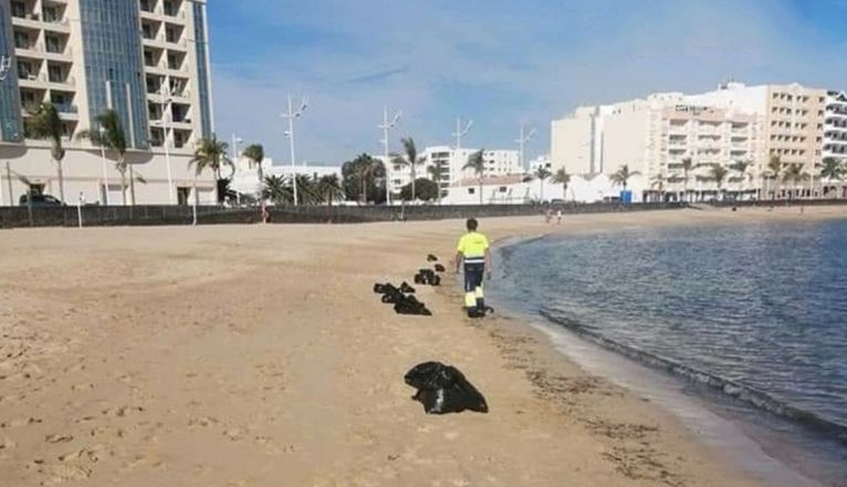 Limpieza en la playa de El Reducto