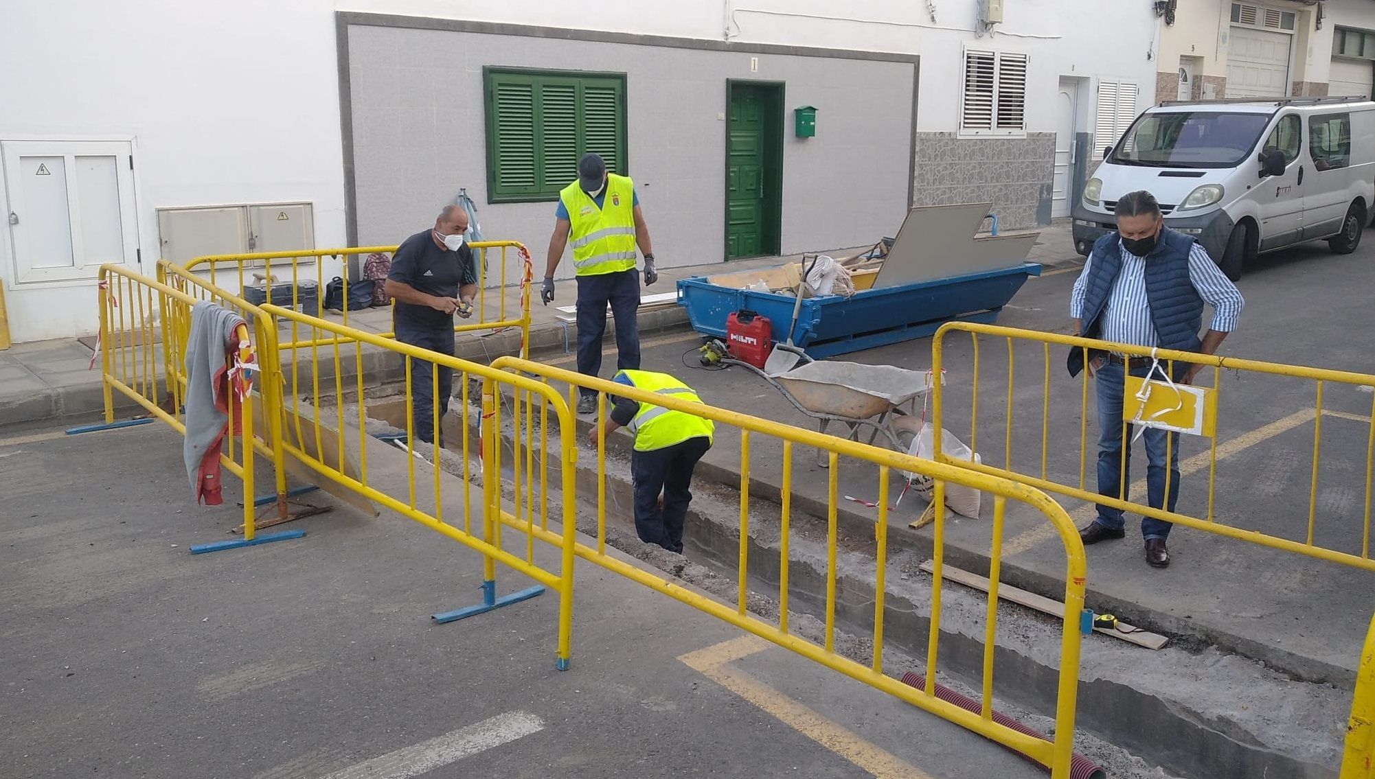 Obras en la red de pluviales en el barrio de Titerroy