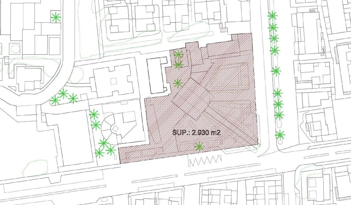 Plano de la zona de intervención en Playa Honda