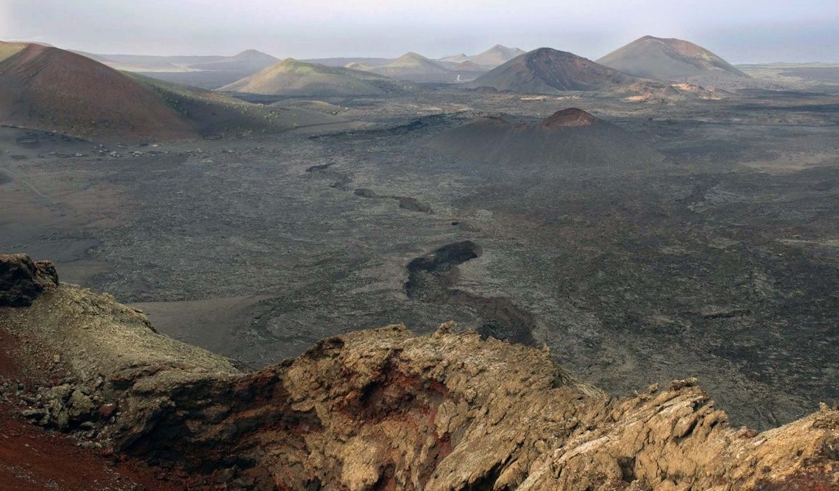 Imagen de los volcanes de Lanzarote