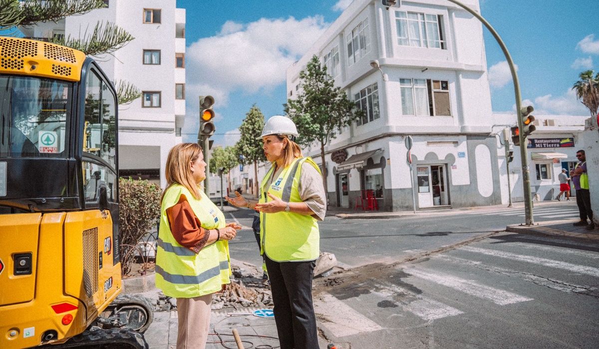 Obras de la red semafórica en Arrecife