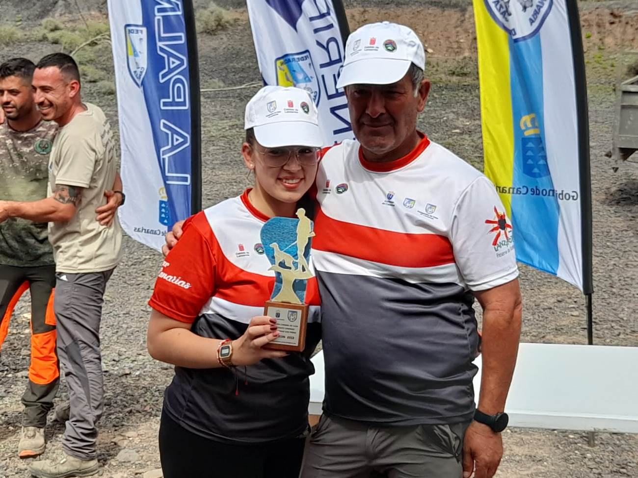 Sheila Caraballo y José Valentín, en la entrega de premios del Campeonato de Canarias el pasado fin de semana