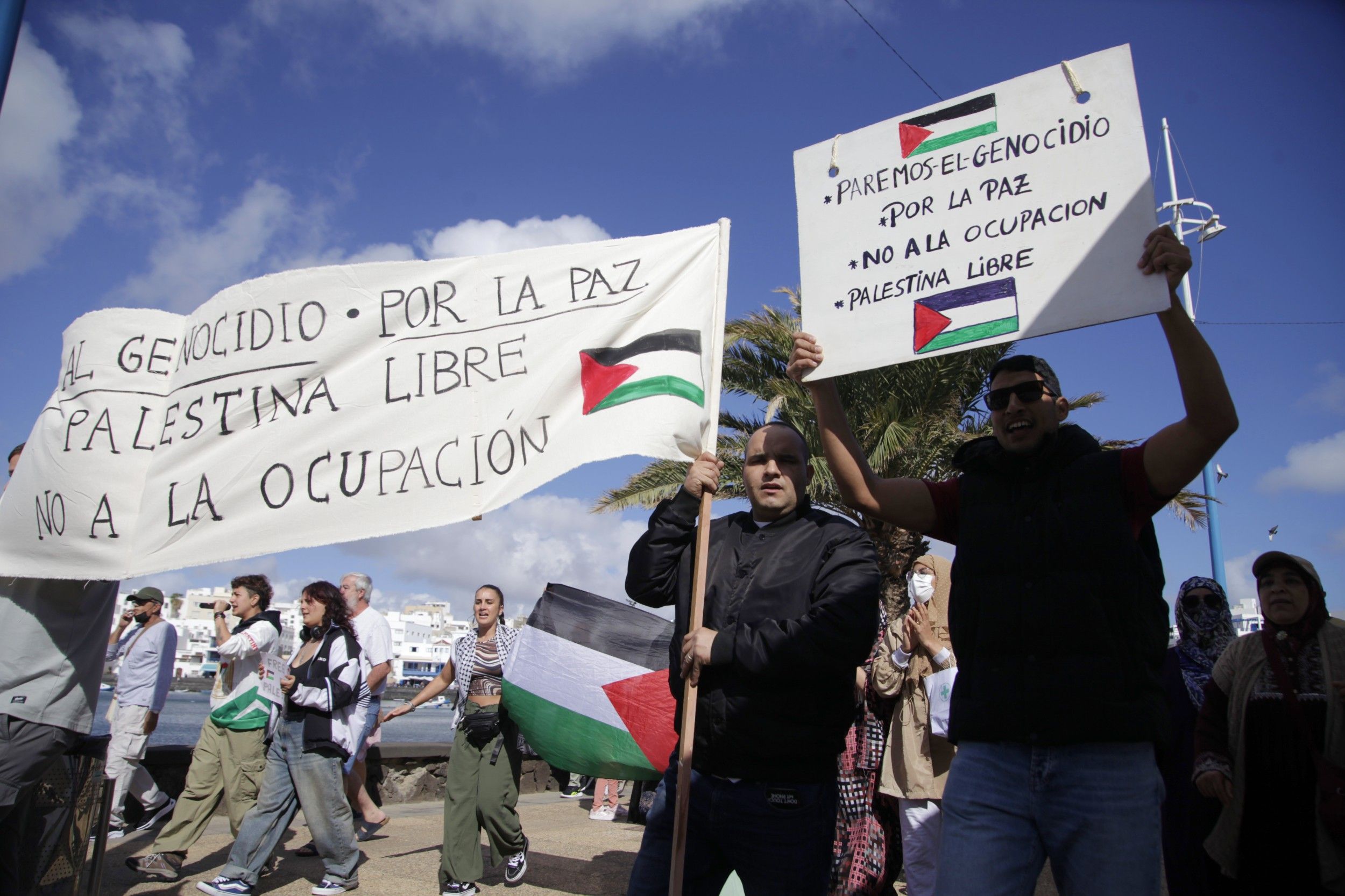 Manifestación pro Palestina en Arrecife