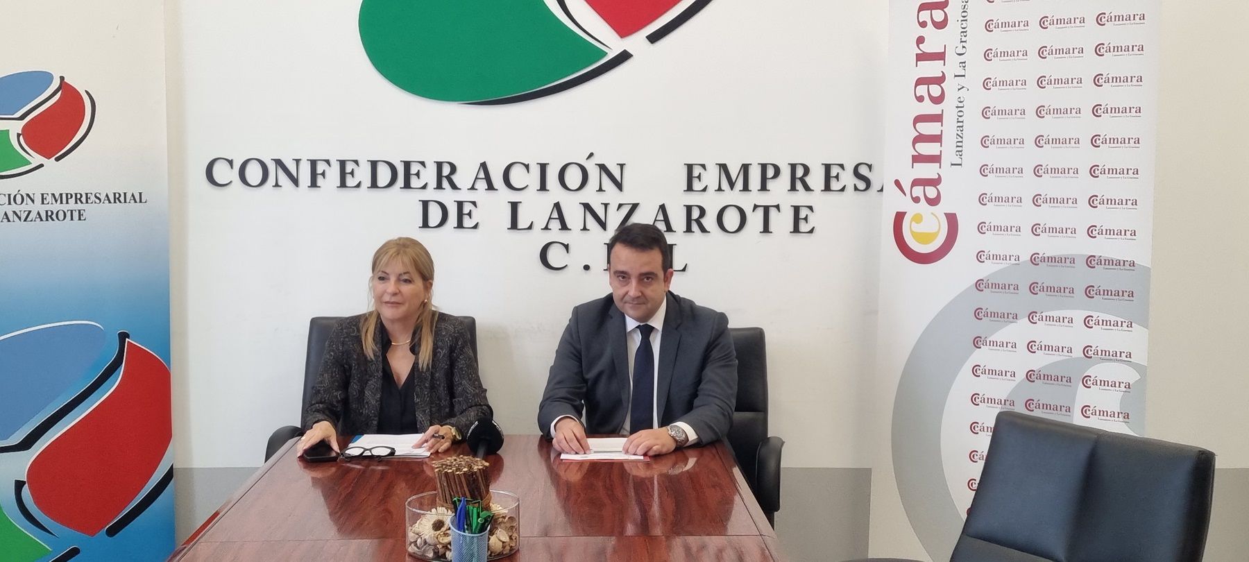 La reunión entre La Confederación Empresarial y la Cámara de Comercio de Lanzarote