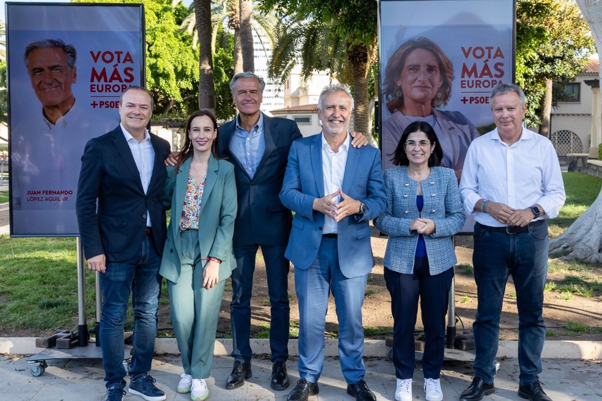 El PSOE en Canarias en el acto en el parque Doramas, de Las Palmas de Gran Canaria