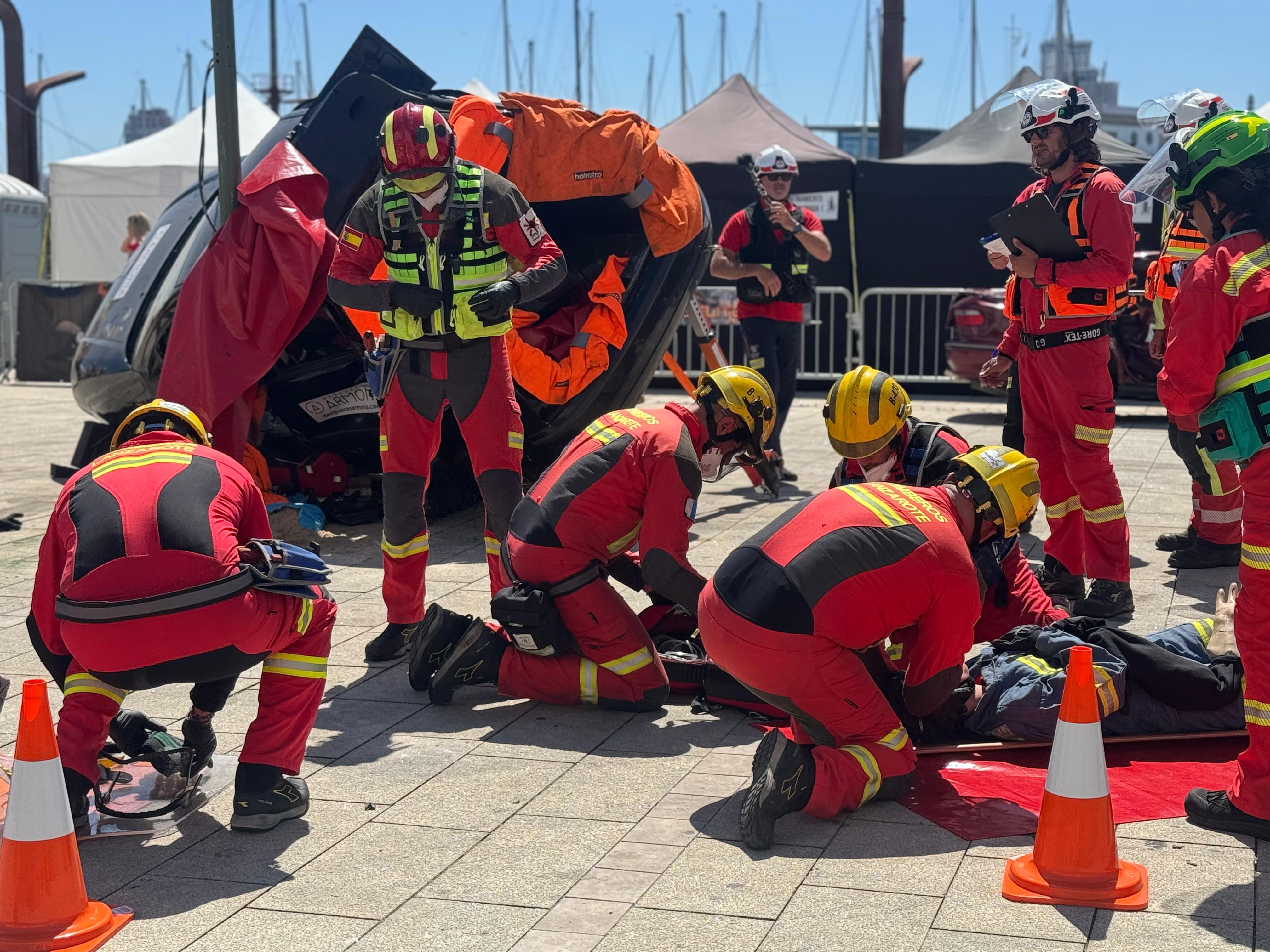 Bomberos de Lanzarote en el Encuentro Nacional.