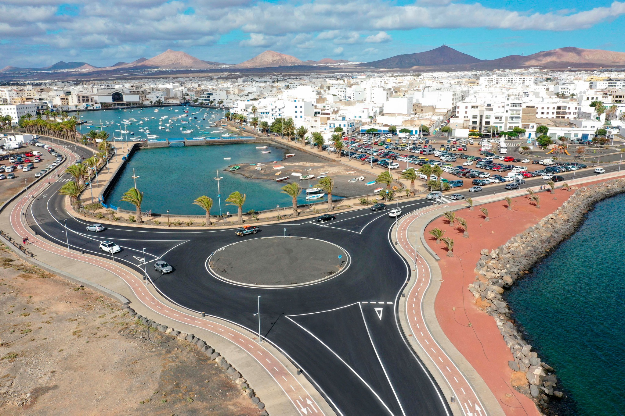 Imagen aérea del Charco de San Ginés y zona de Ginory