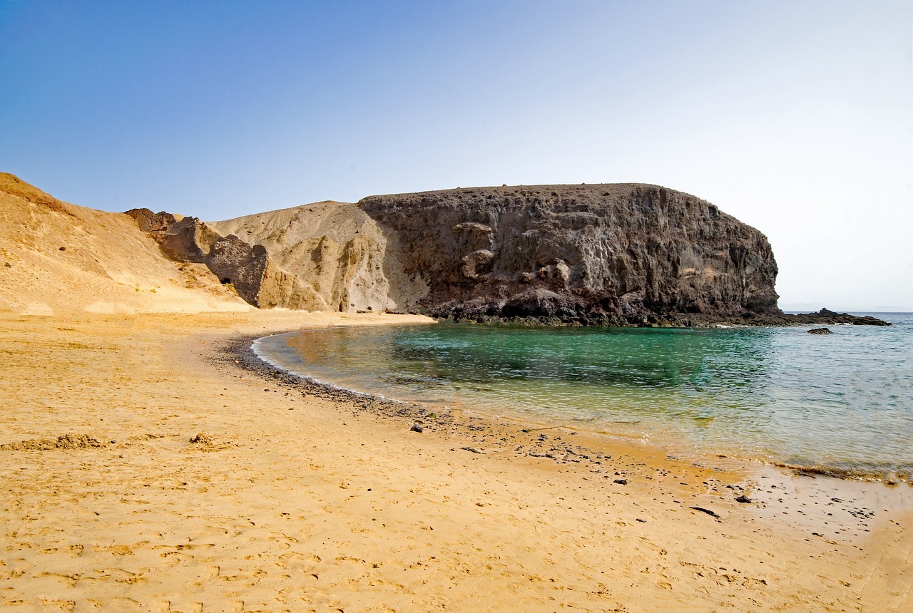 Playa del Papagayo en el sur de Lanzarote