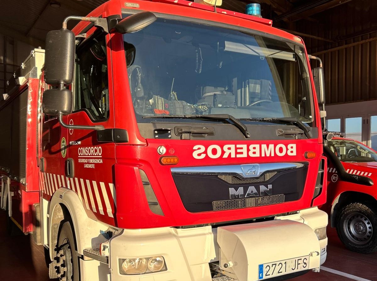 El coche de bomberos que ha intervenido en el rescate (Foto: Archivo)