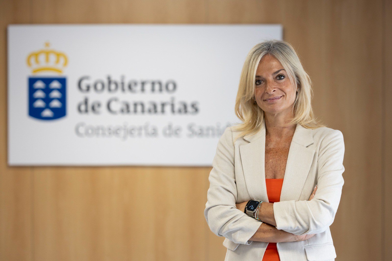 La consejera de Sanidad del Gobierno de Canarias, Esther Monzón. Foto: Gobierno de Canarias.