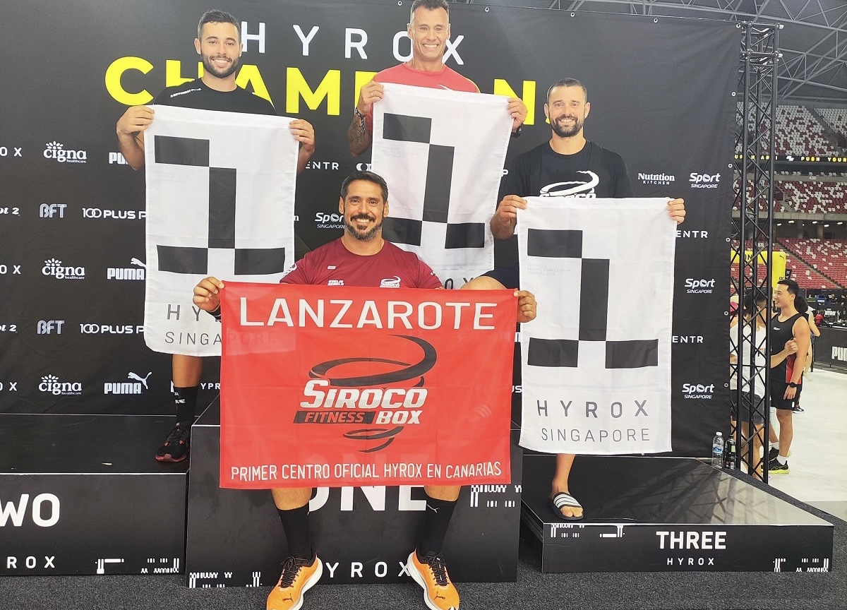 Los cuatro ganadores del Hyrox Singapur