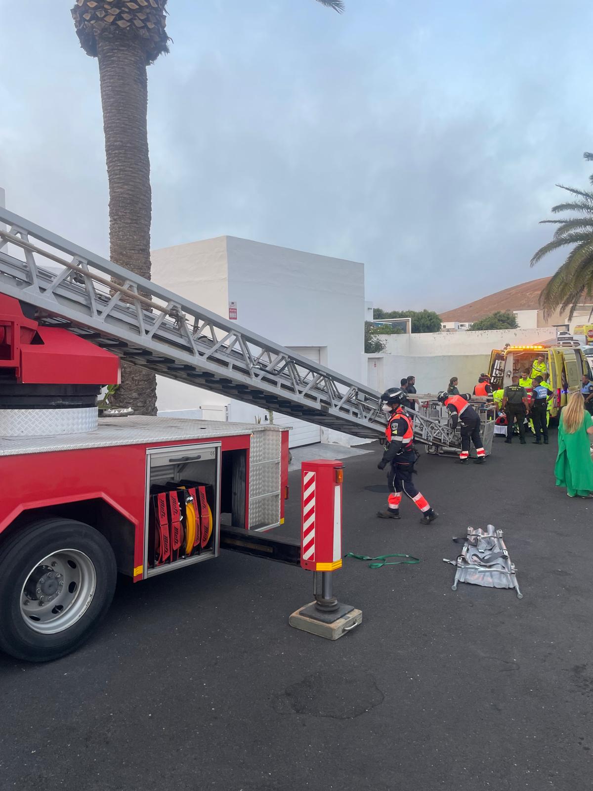 Rescate de un accidentado en Mancha Blanca 