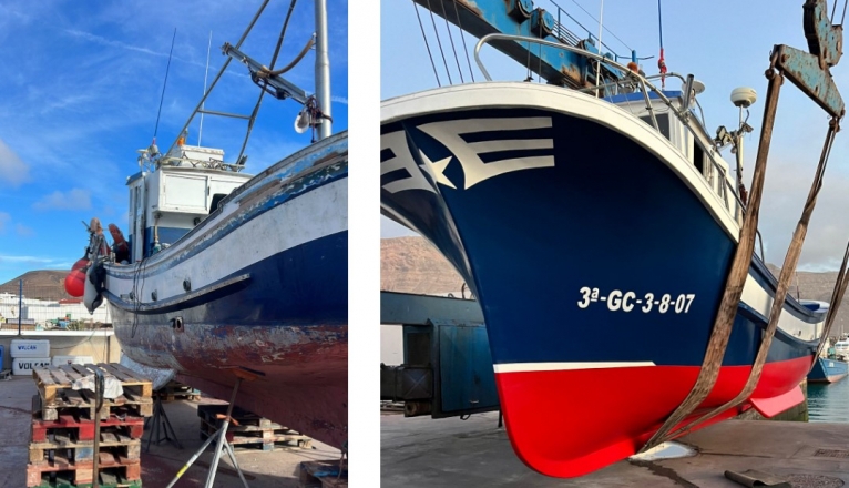 El antes y después del barco