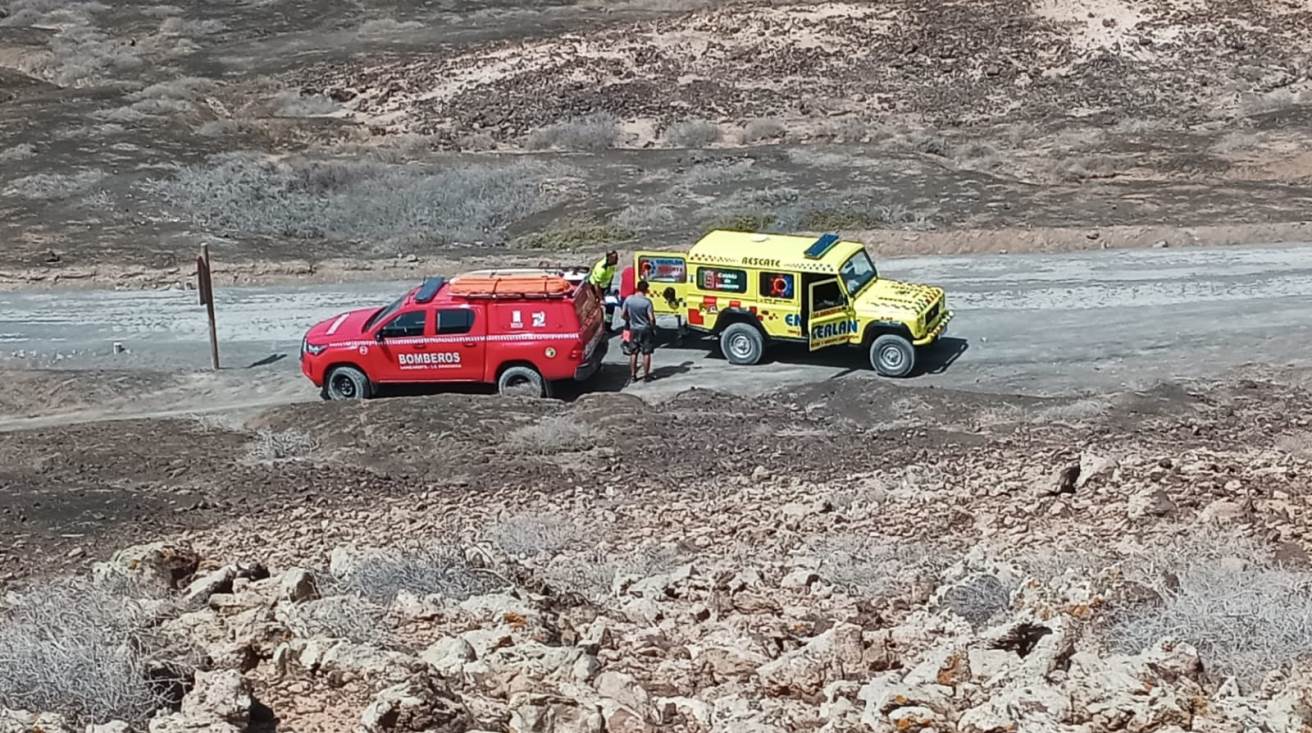 Accidentada en la playa de Las Conchas en La Graciosa