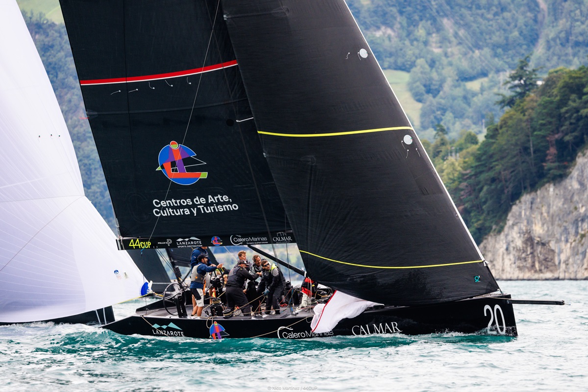 El 'Calero Sailing Team' en el 'Campeonato Mundial de la 44Cup' en el Lago Lucerna