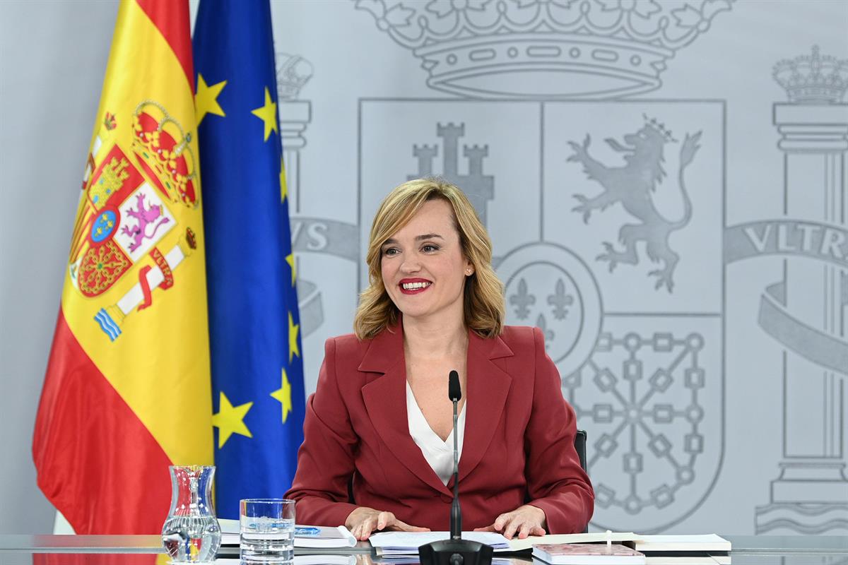 La ministra de Educación, Formación Profesional, Deportes y portavoz del Gobierno, Pilar Alegría.