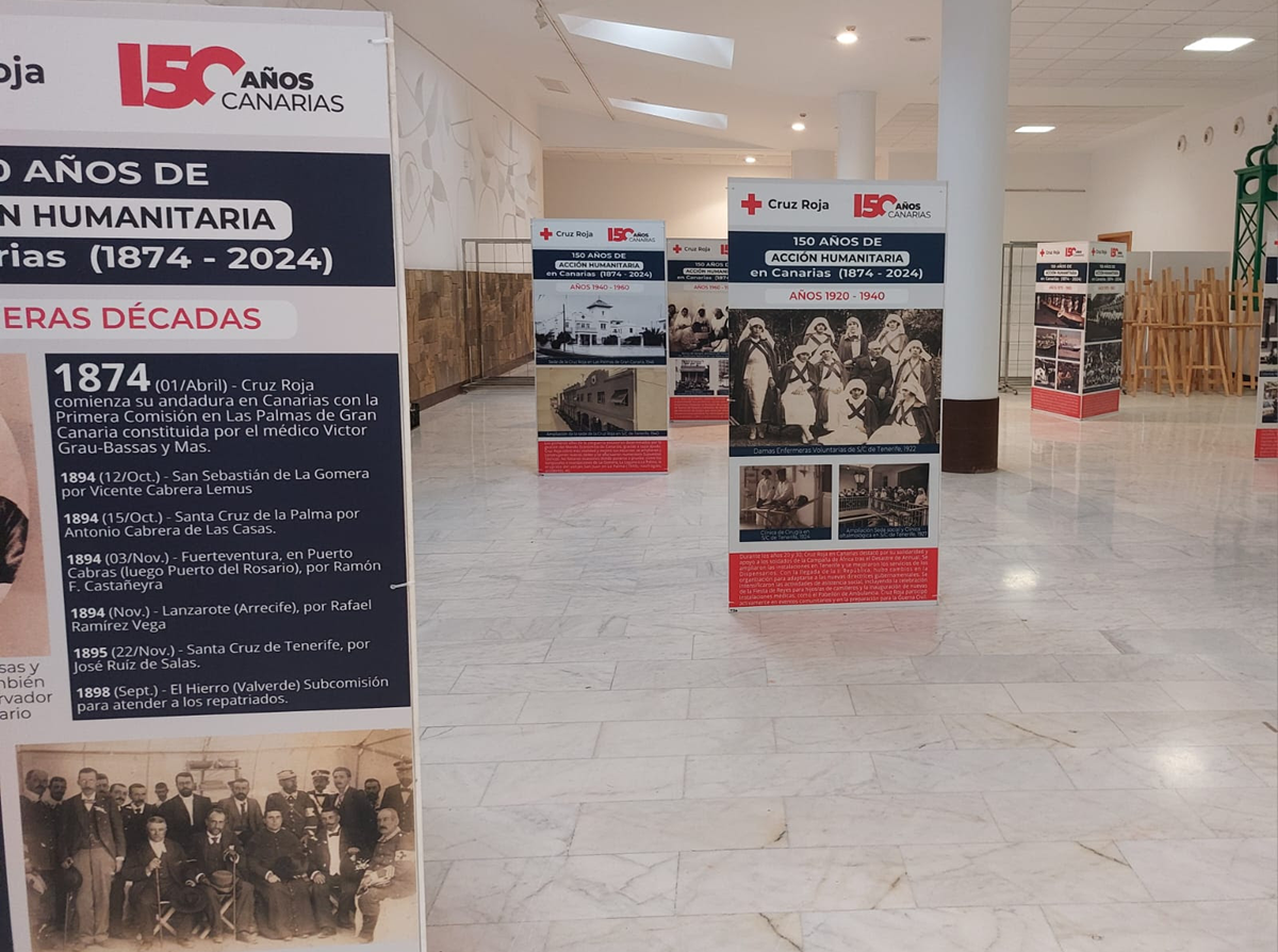 La exposición '150 años de Acción Humanitaria en Canarias'