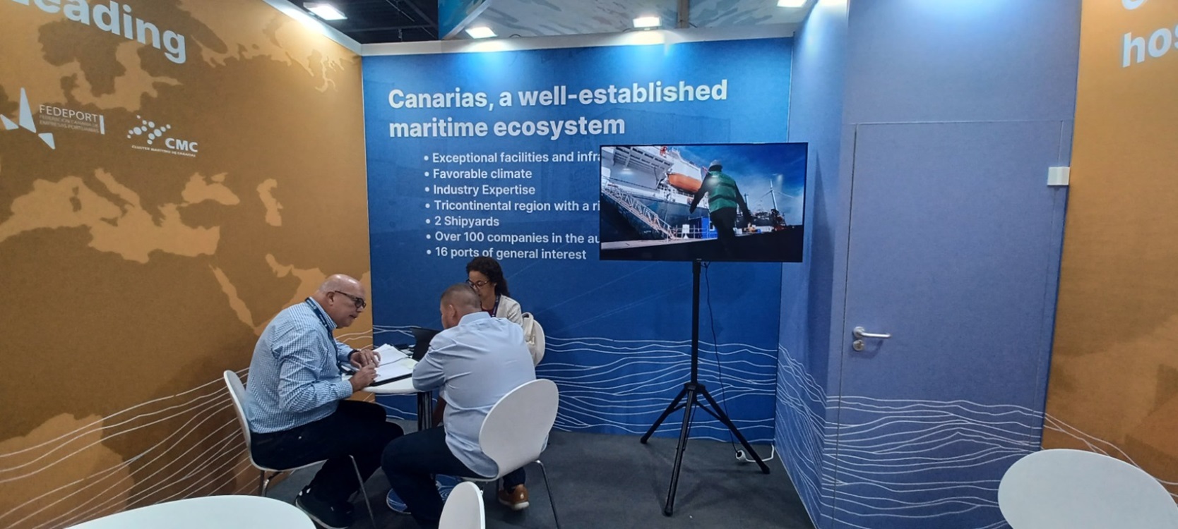 Oficina de Canarias en la feria del sector naval en Hamburgo