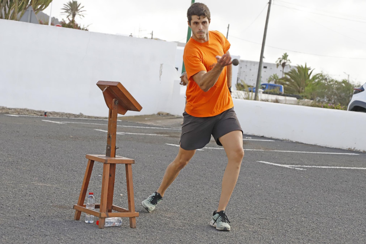 Partida de pelota mano en Tiagua (Fotos: La Voz)