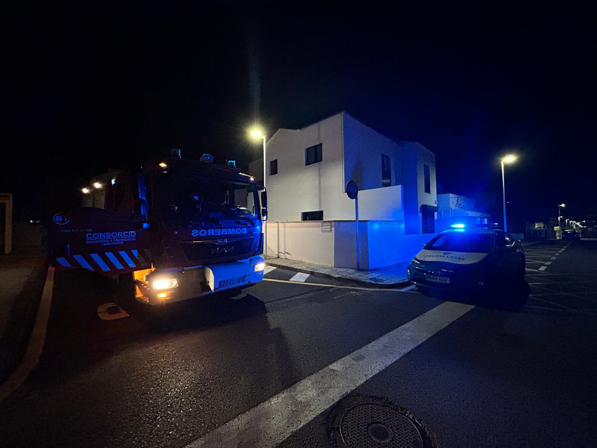 Incendio en una vivienda de Playa Honda