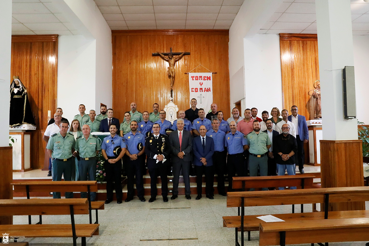 Cuerpo de Policía Local de Tías durante la entrega de los reconocimientos