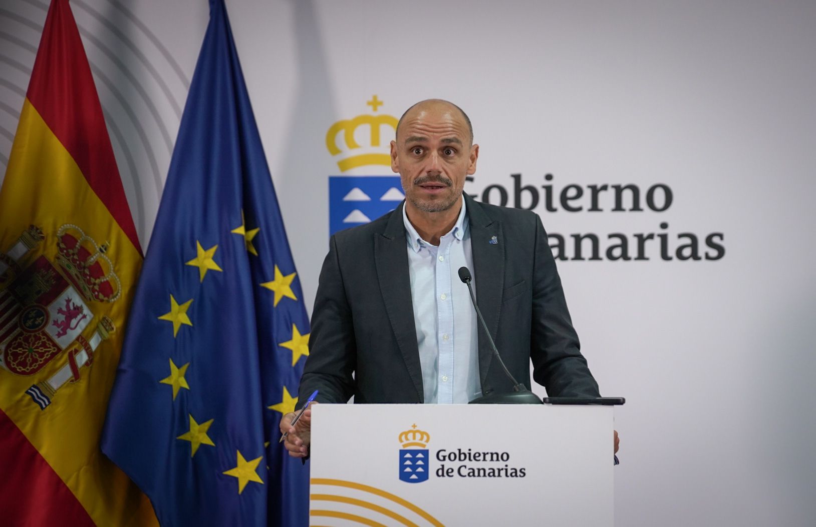 El portavoz del Ejecutivo Canario, Alfonso Cabello (CC).