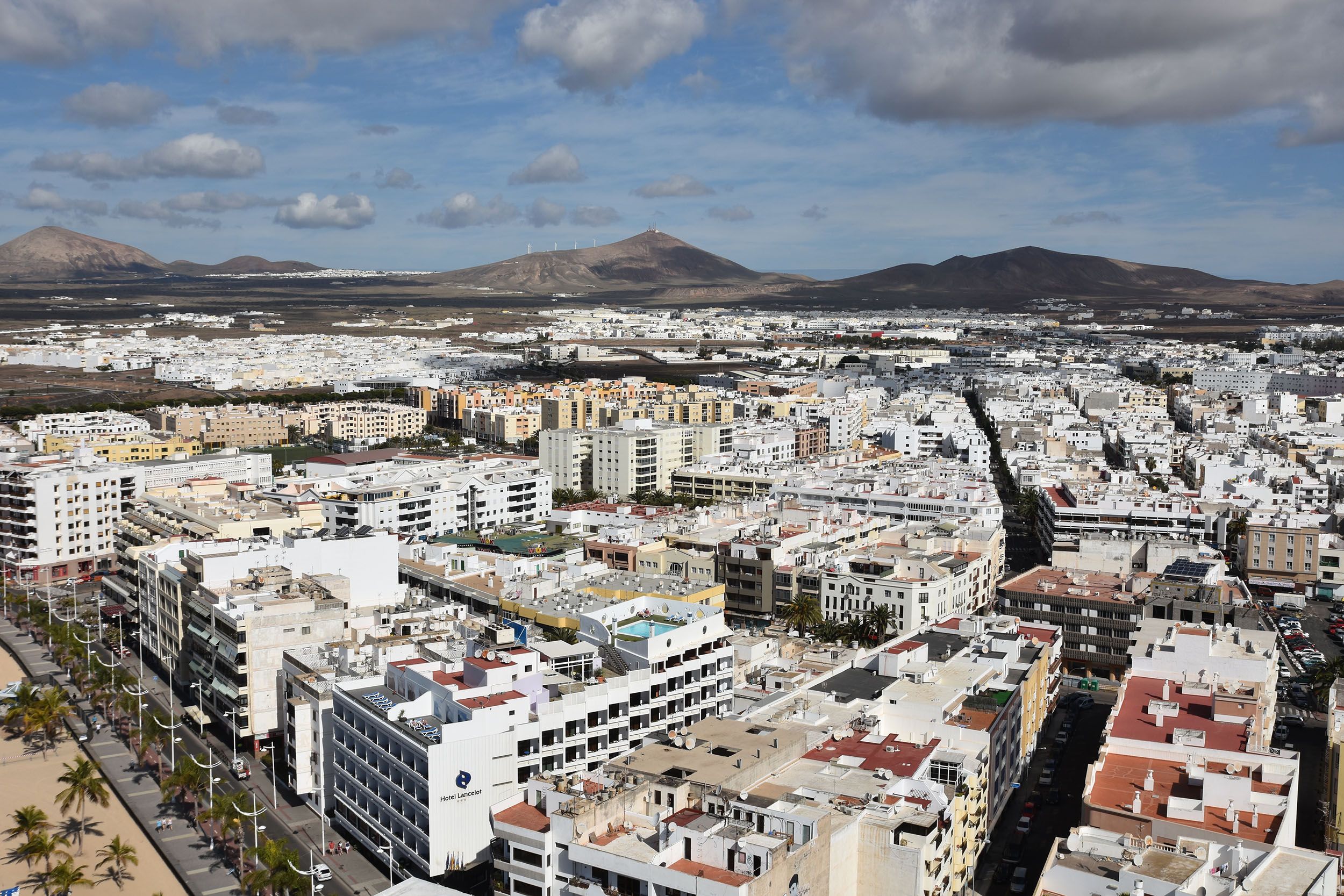 Vista aérea de viviendas en Arrecife