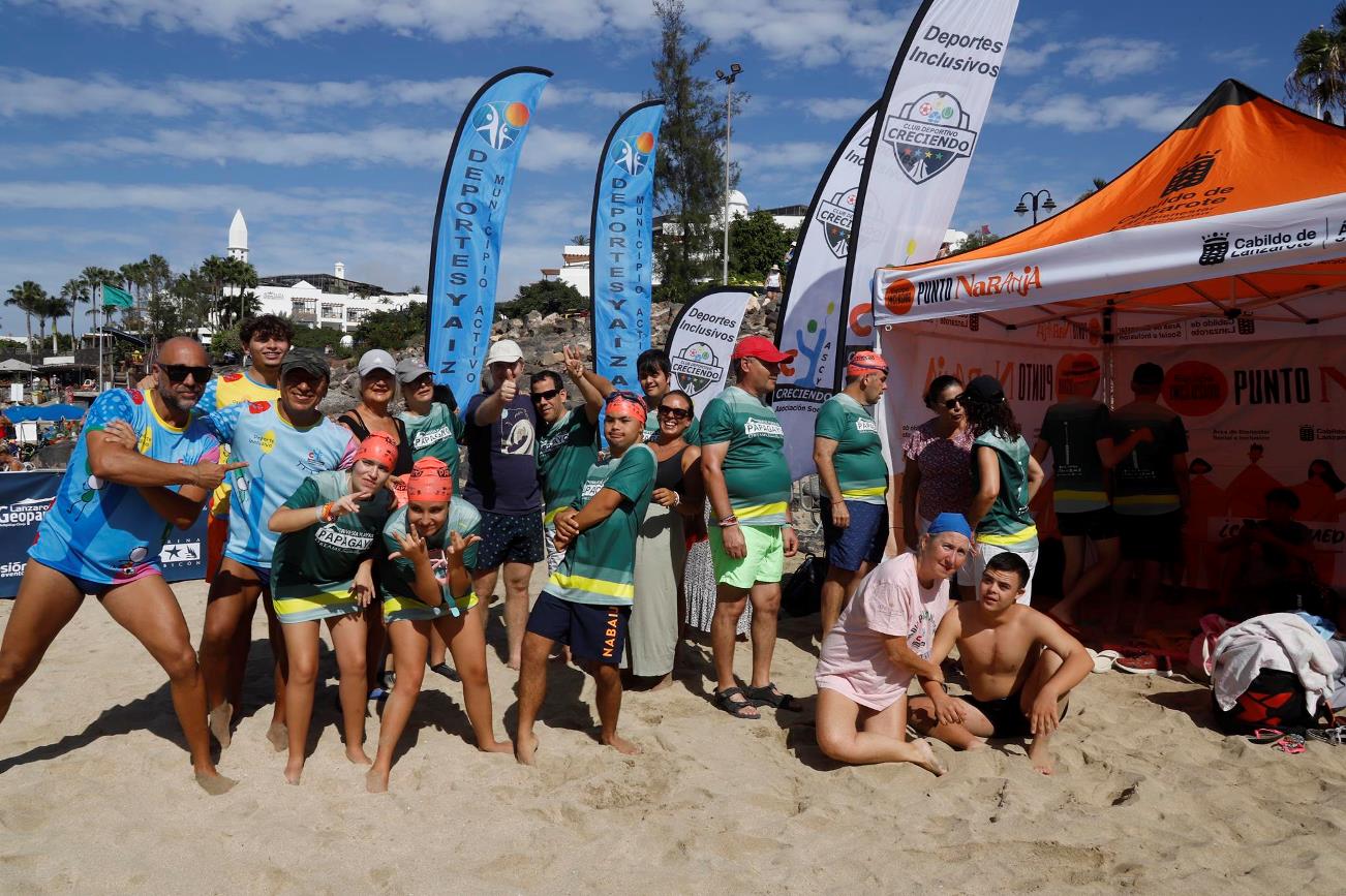 Natación inclusiva en la Travesía de Papagayo